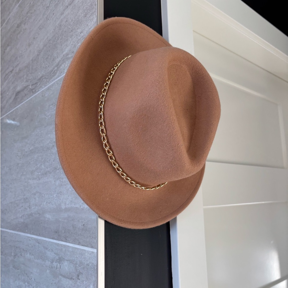 Aldo Tan Fedora with Black Trim